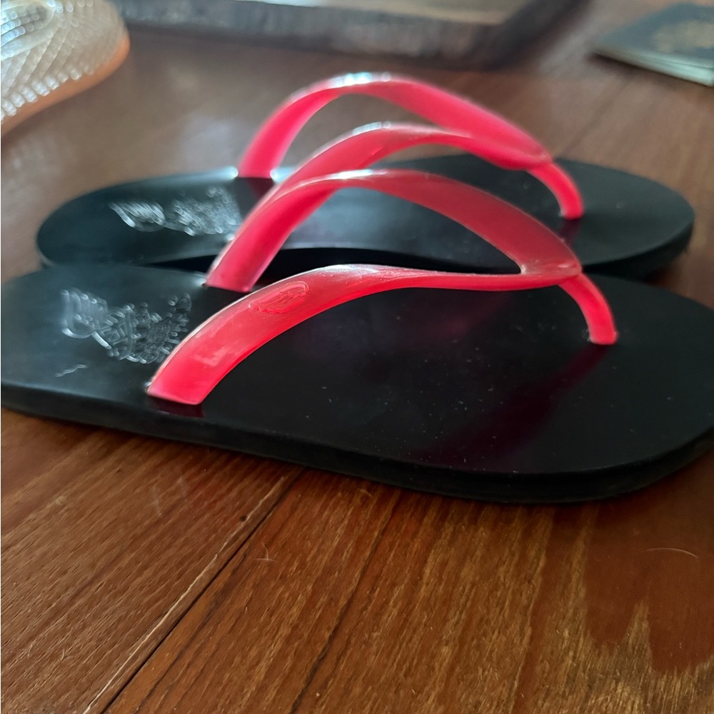Ancient Greek Sandals red jelly Flip Flops size 40. Worn ONCE.